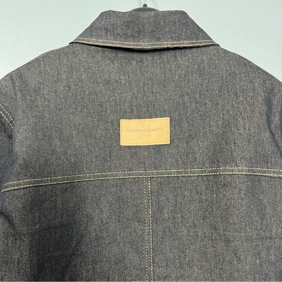 Manigance Paris Vintage Denim Jean Jacket Patchwork Y2K FR Women's Size 10 - Picture 4 of 12